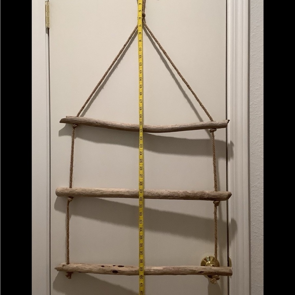 Driftwood Art, Hanging Driftwood Towel, Blanket Holder , Driftwood Coastal Art - Picture 5 of 8